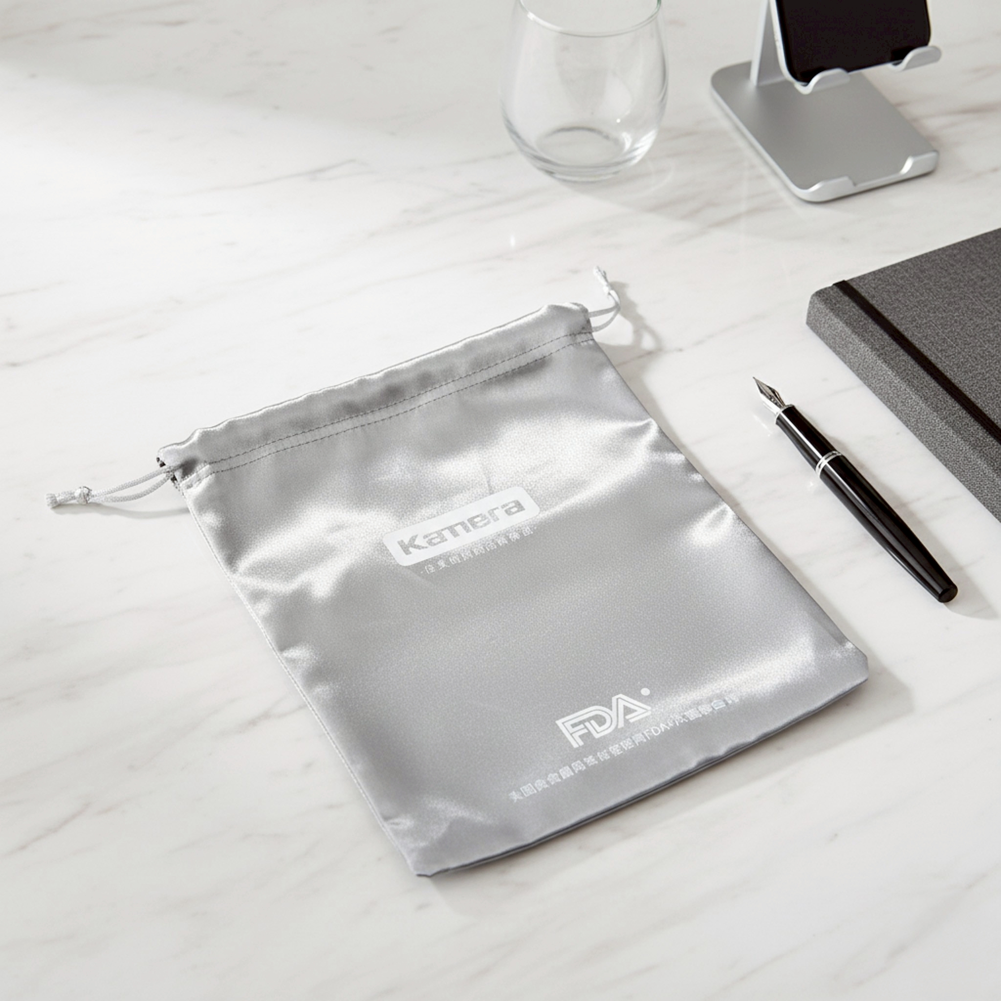 FDA銀色束口袋