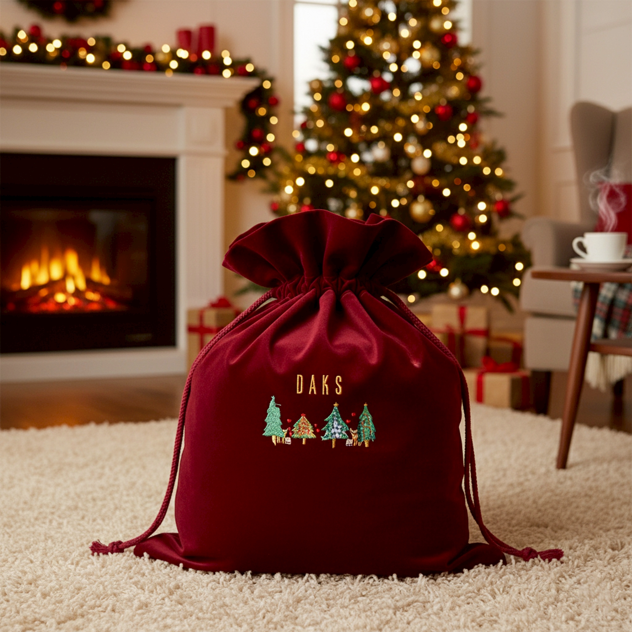 DAKS聖誕節-束口袋