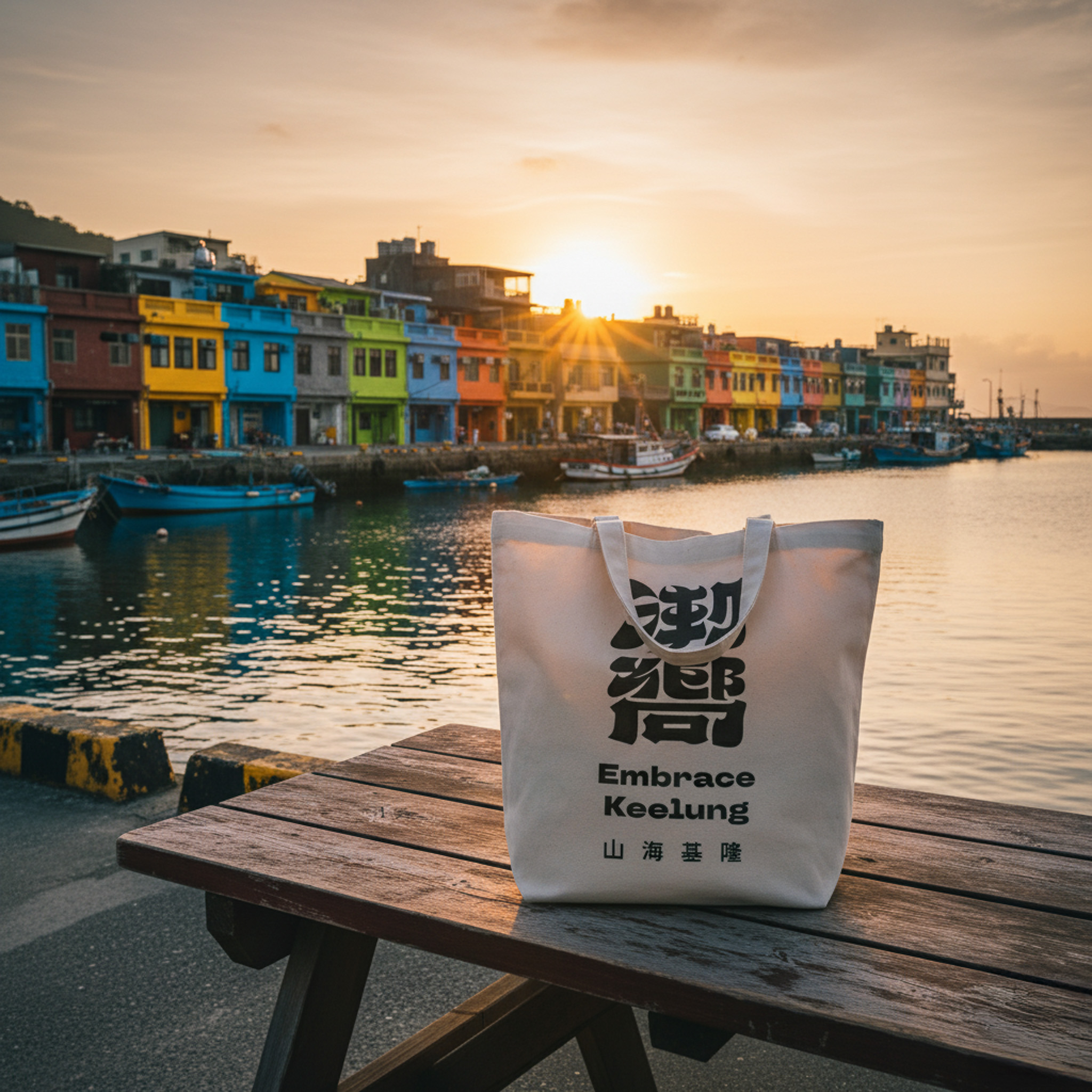 潮嚮基隆帆布托特袋
