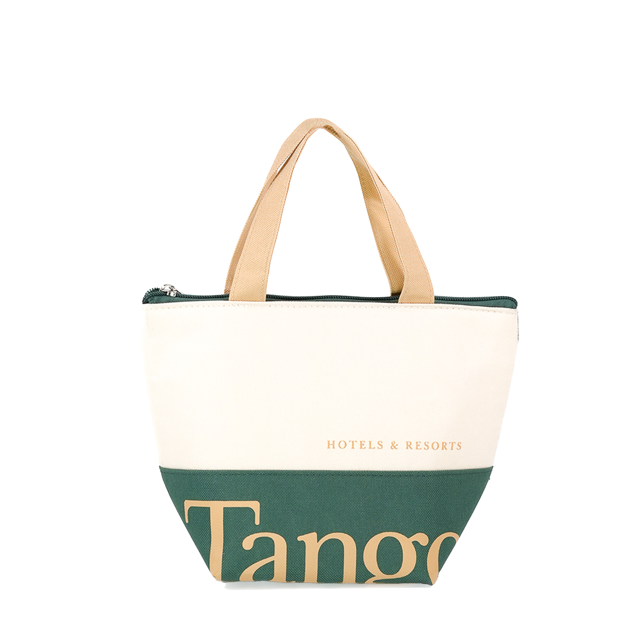 Tango 典雅綠白拼接保冷提袋