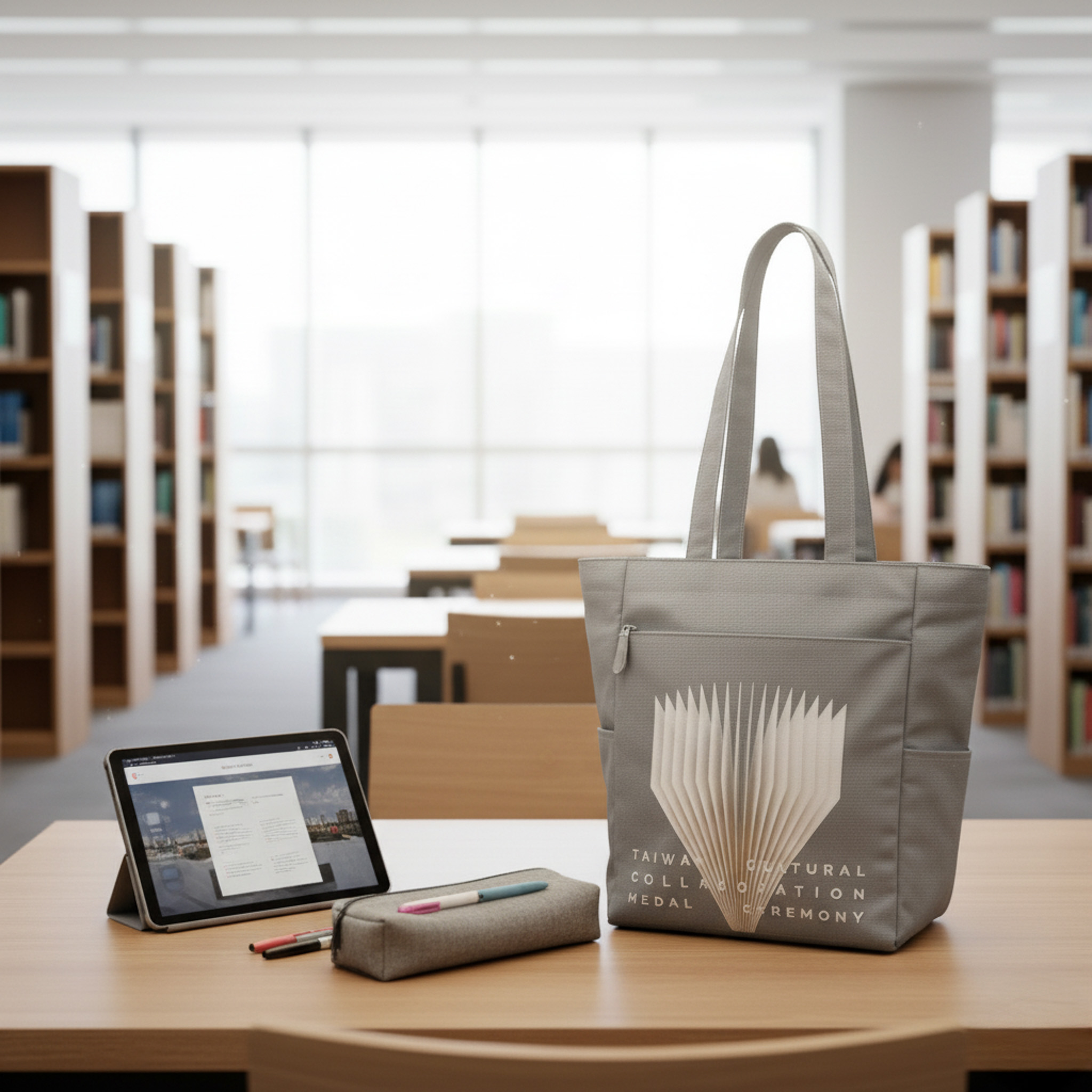 灰色文化典禮多功能提袋