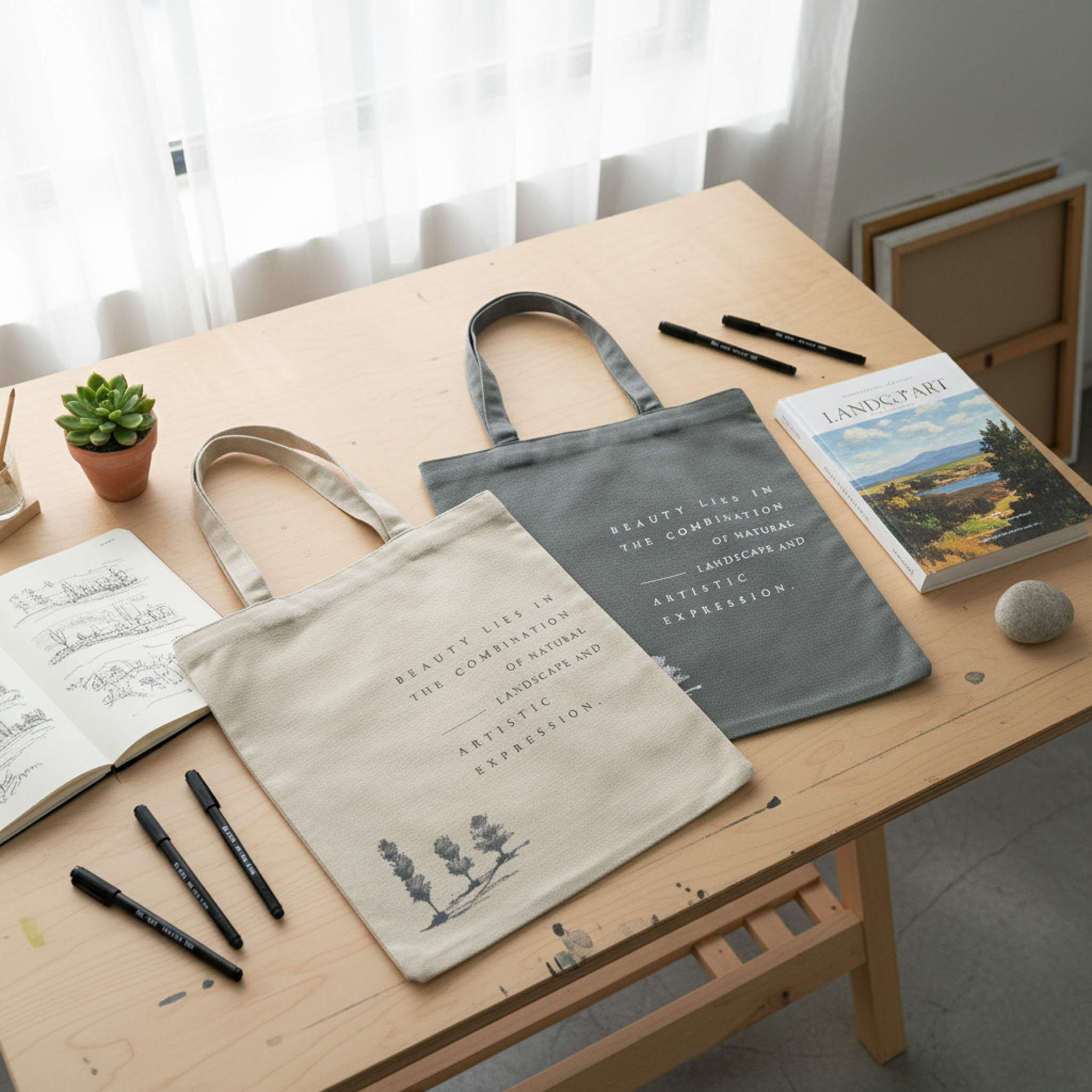 極簡文字帆布袋