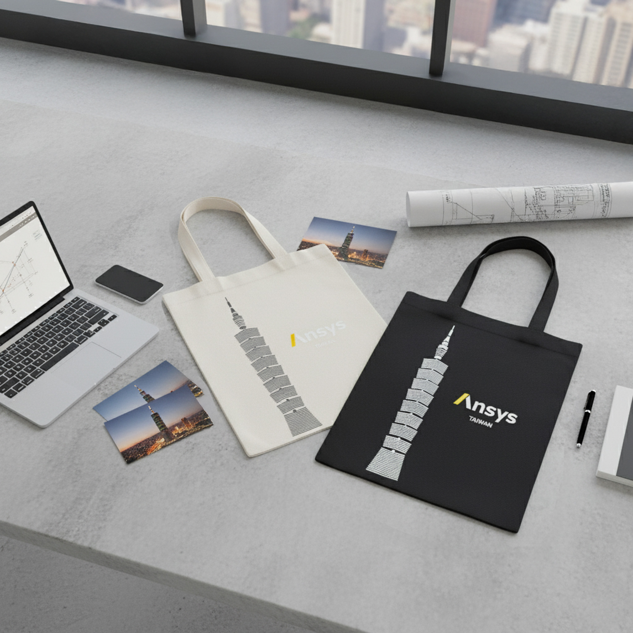 Ansys 台北 101 紀念帆布袋